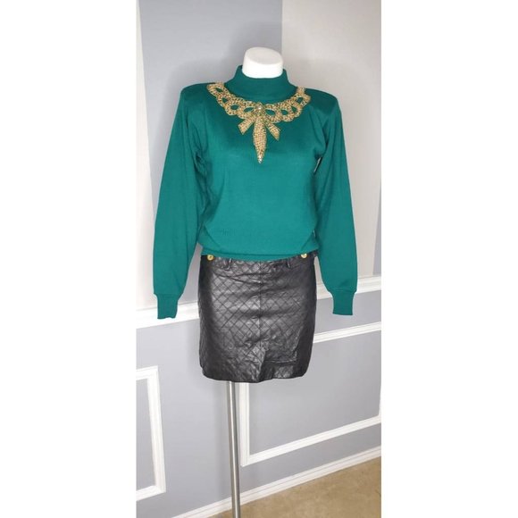 Vintage Sweater, Sequin Sweater - Picture 3 of 6